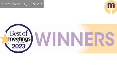 White background with a light colored purple lettering saying winners in the middle. Along with a circle inserting best of 2023 in the middle of the circle to the left side.